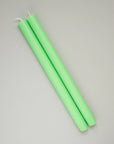 TRUE GRACE - Fluoro Green Pair of Dining Candles