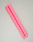 TRUE GRACE - Fluoro Pink Pair of Dining Candles