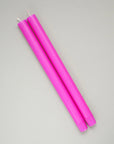 TRUE GRACE - Fluoro Purple Pair of Dining Candles