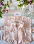 T&R x Fabric Snug Pink Striped Tablescape Set (2)