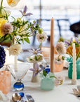 Marla & Primrose - Baby Blue Handmade Ruffle Glass Bud Vase