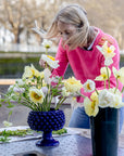 Marla & Primrose - Sicilian Pine Planter, Cobalt Blue