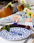 Marla & Primrose - Hand-painted Granada Two Pomegranate Dinner Plate, Blue